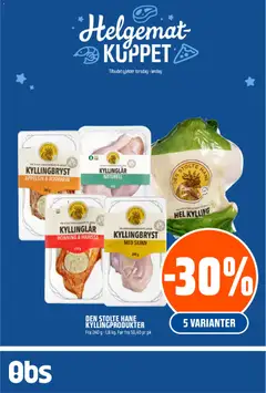 Forhåndsvis Helgemat Kuppet fra butikk Coop Obs gyldig fra 29/01/2026