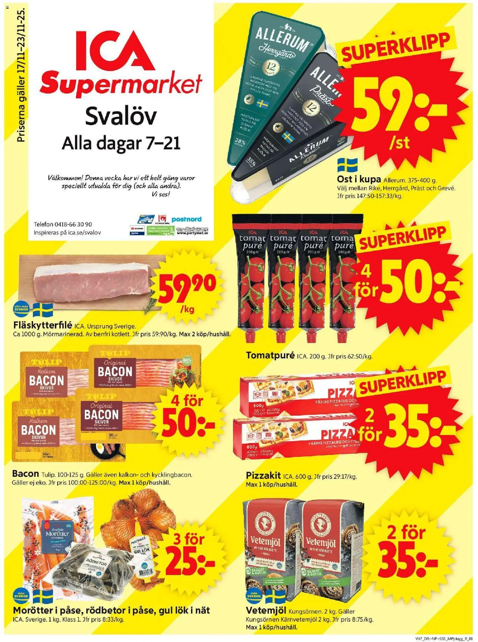 Förhandsgranska reklamblad Svalöv från butik ICA Supermarket gäller från 17/11/2025