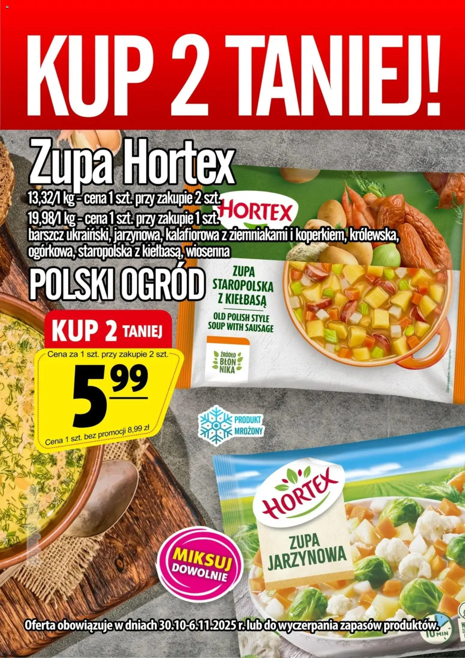 Pogląd gazetki "Promocja - Zupa Hortex" ze sklepu Prim Market ważnej od 30.10.2025 - Zupa, Barszcz, Kiełbasa