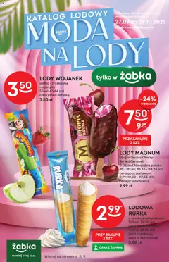 Pogląd gazetki "Lody" ze sklepu Żabka ważnej od 27.08.2025