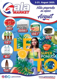 Pregled Gala MARKET kataloga - važi od 05.08.2025