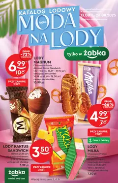 Pogląd gazetki "Lody" ze sklepu Żabka ważnej od 13.08.2025
