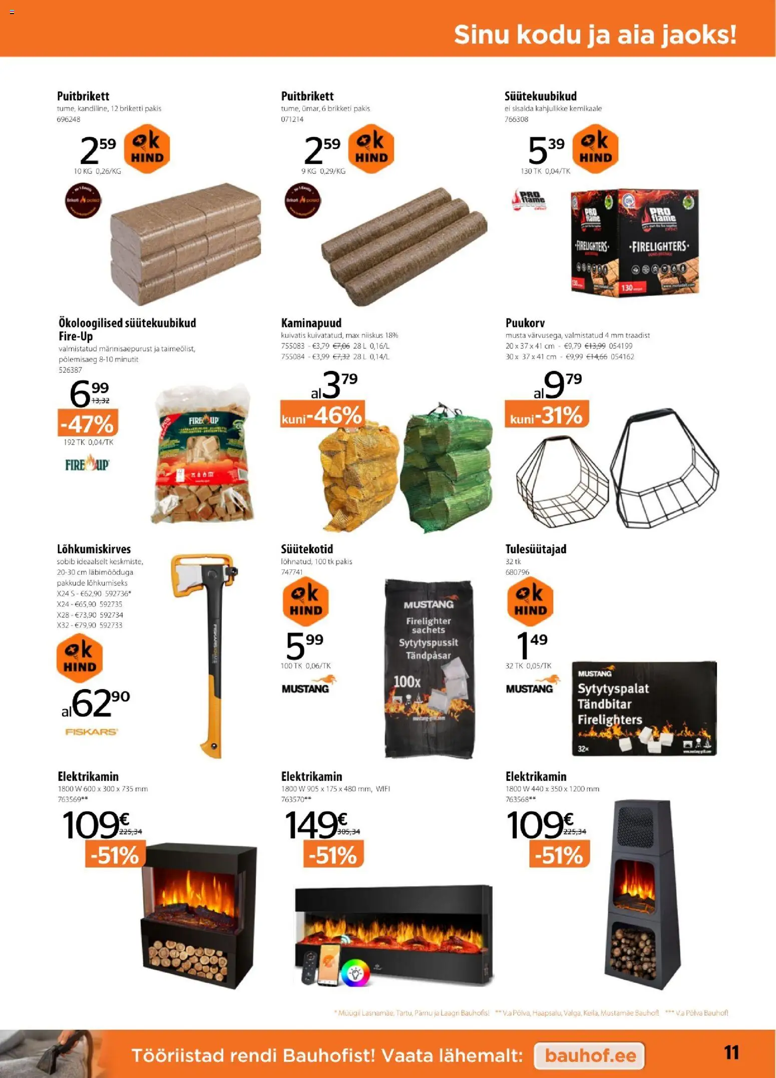 Bauhof kliendilehe eelvaade alates 2026.01.06