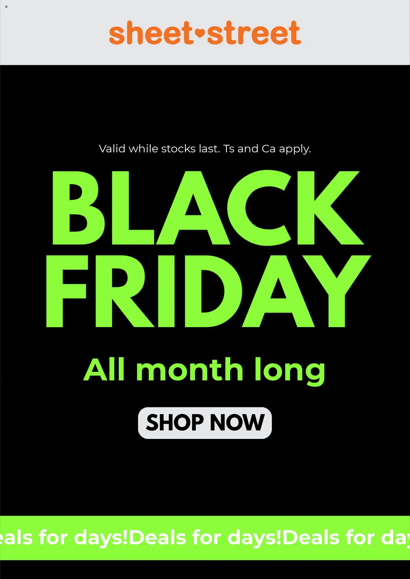 Preview of Sheet Street flyer valid from 06/11/2025