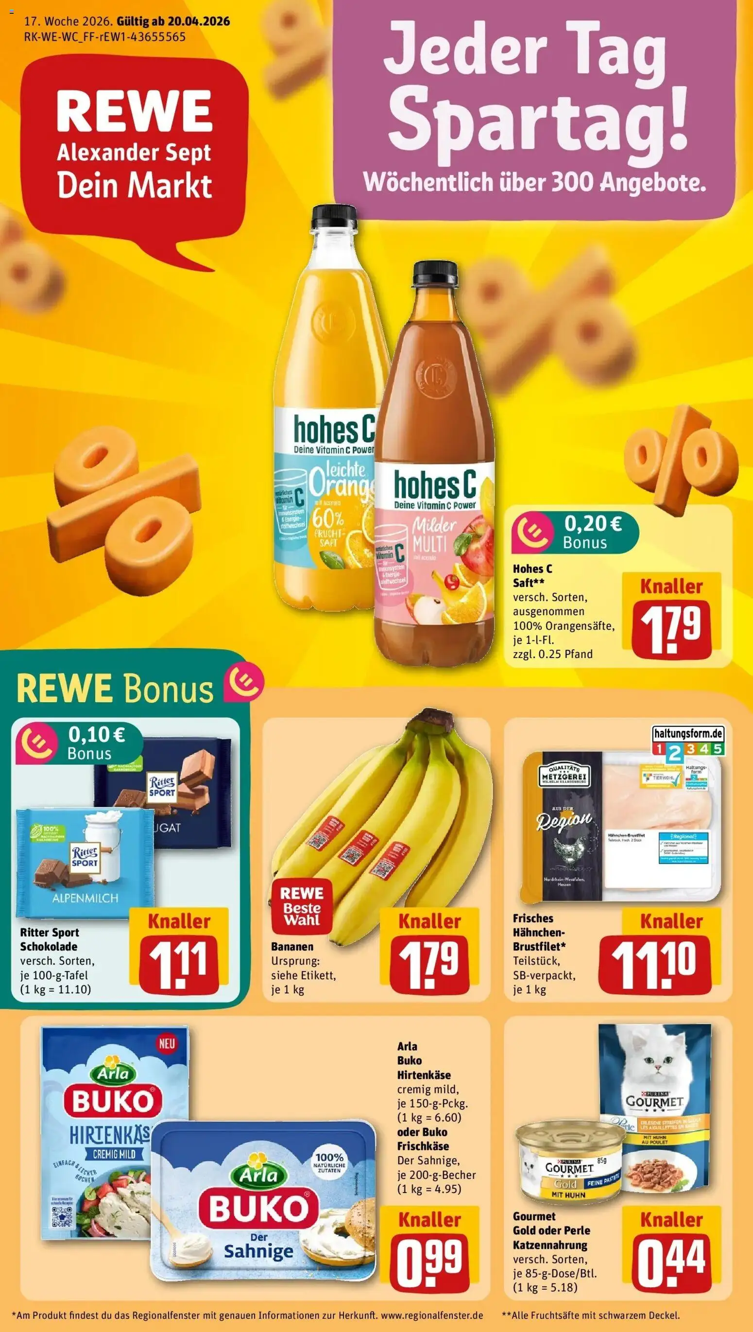 Vorschau von dem Prospekt des Geschäftes Rewe, gültig ab dem 20.04.2026