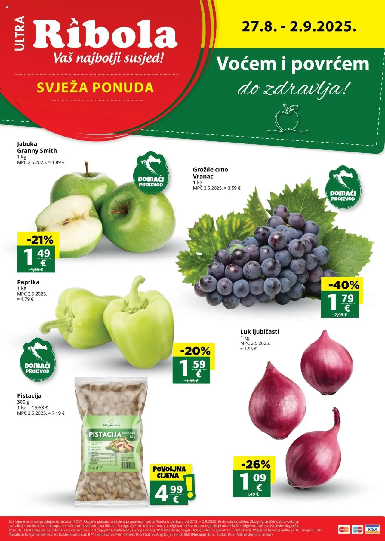 Ribola aktualni Svježa ponuda vrijedi od 27.08.2025 - tjedna akcija broj stranice 1