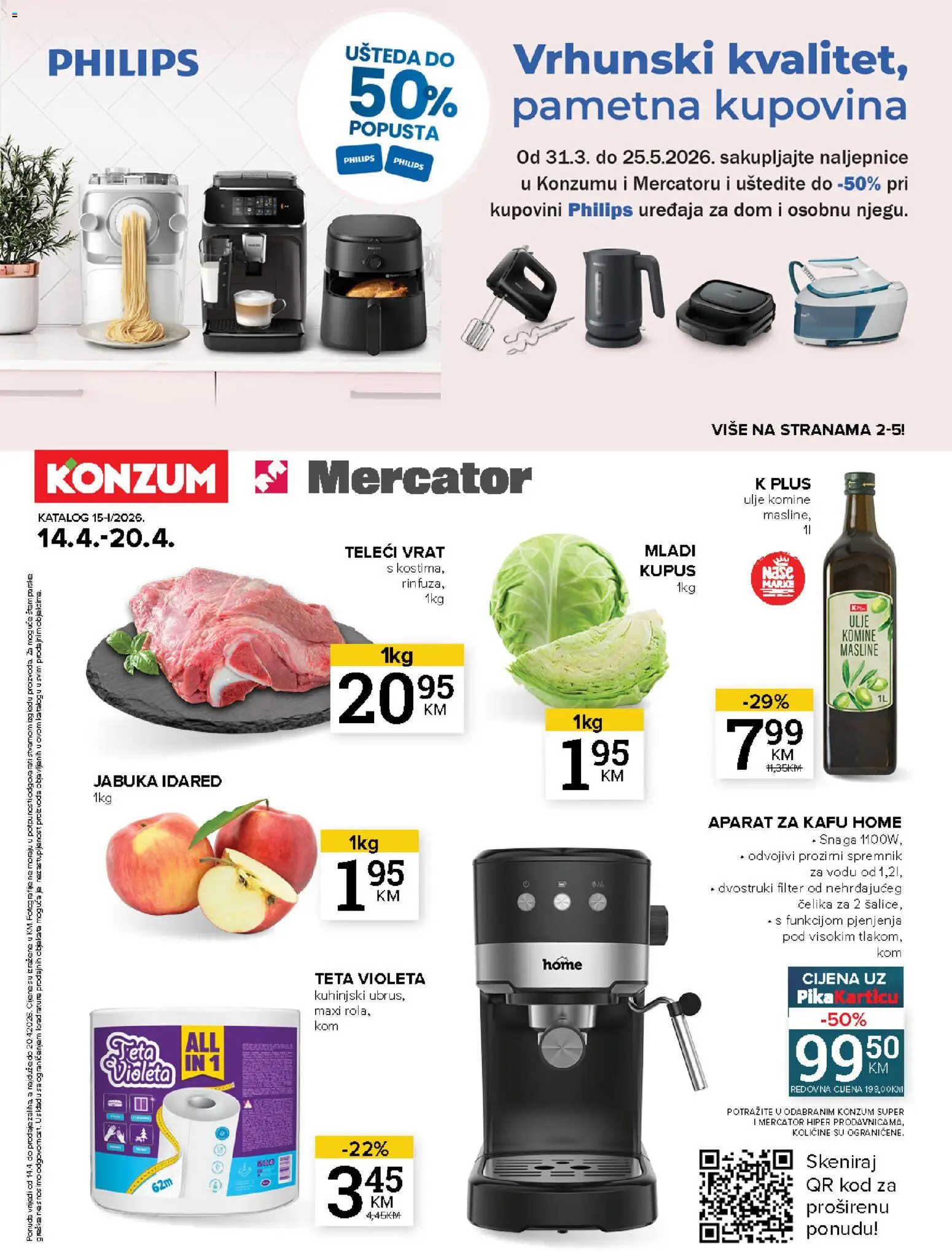 Pregled letka Katalog 14.4. - 20.4 trgovine KONZUM vrijedi od 14.04.2026