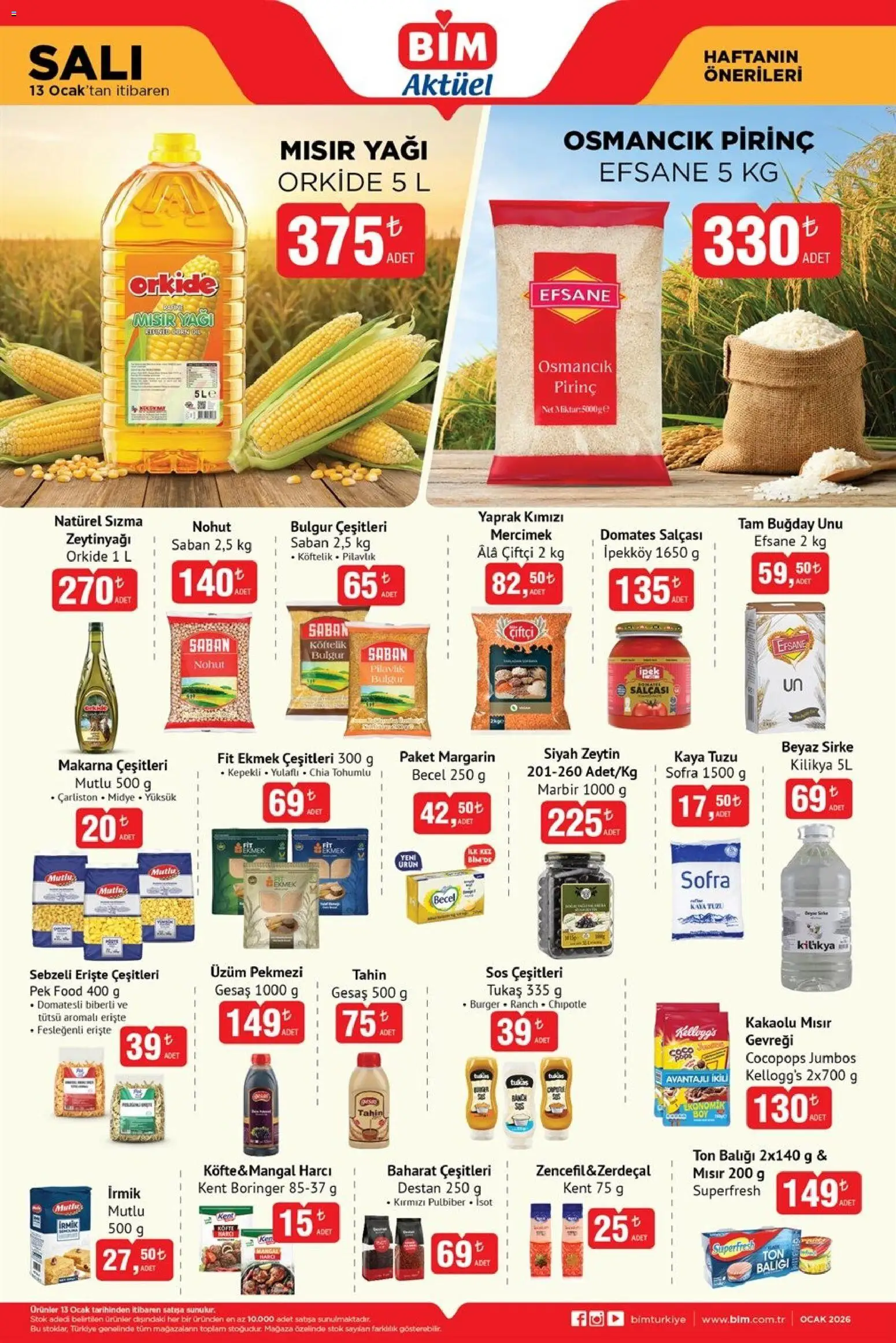 BİM Katalog 13.01.2026 - Broşürünün önizlemesi