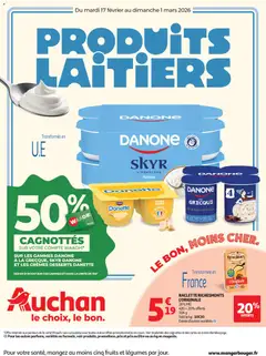 Prévisualisation de Produits laitiers du magasin Auchan formulaire valide 17/02/2026