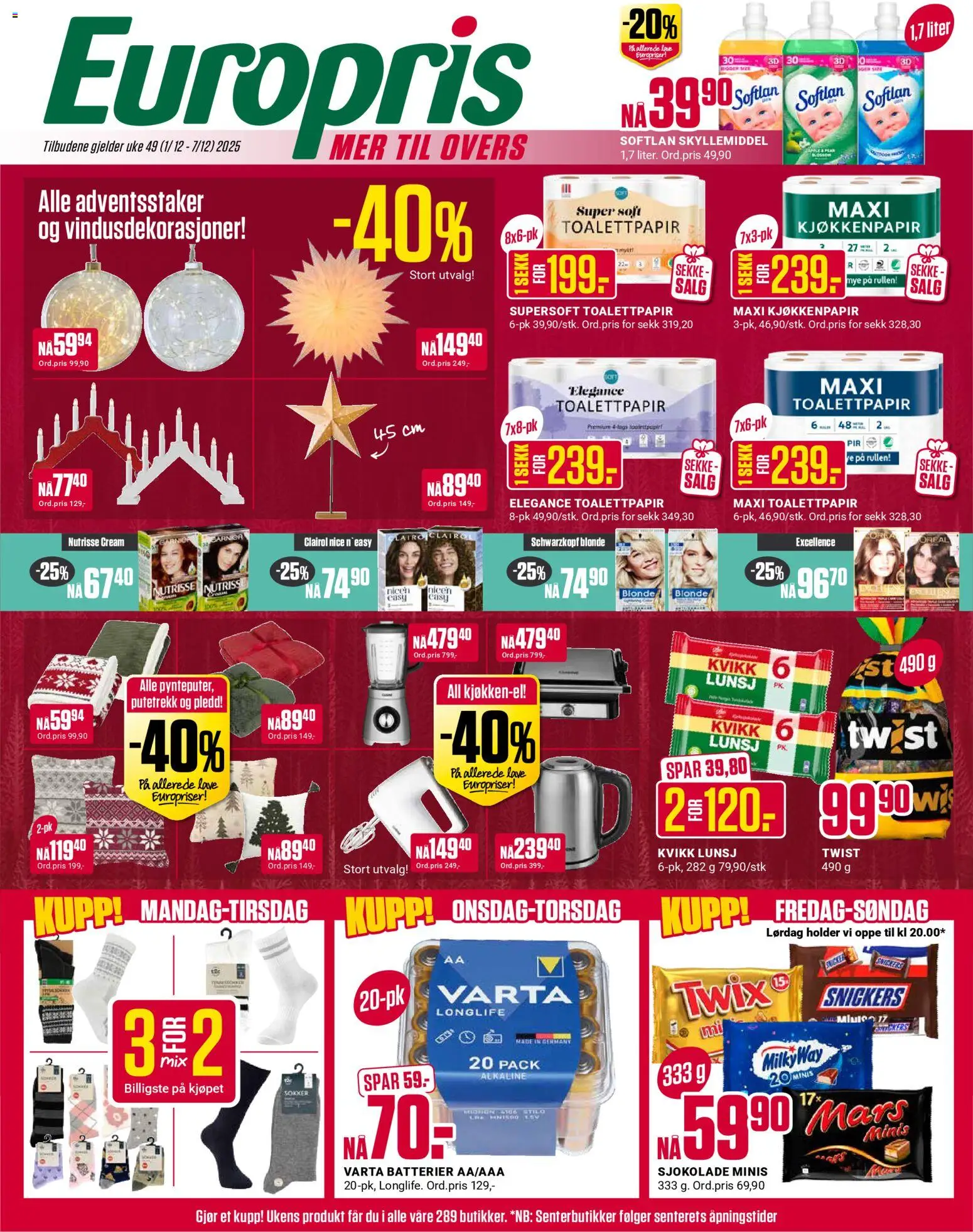 Forhåndsvis Kundeavis fra butikk Europris gyldig fra 01/12/2025