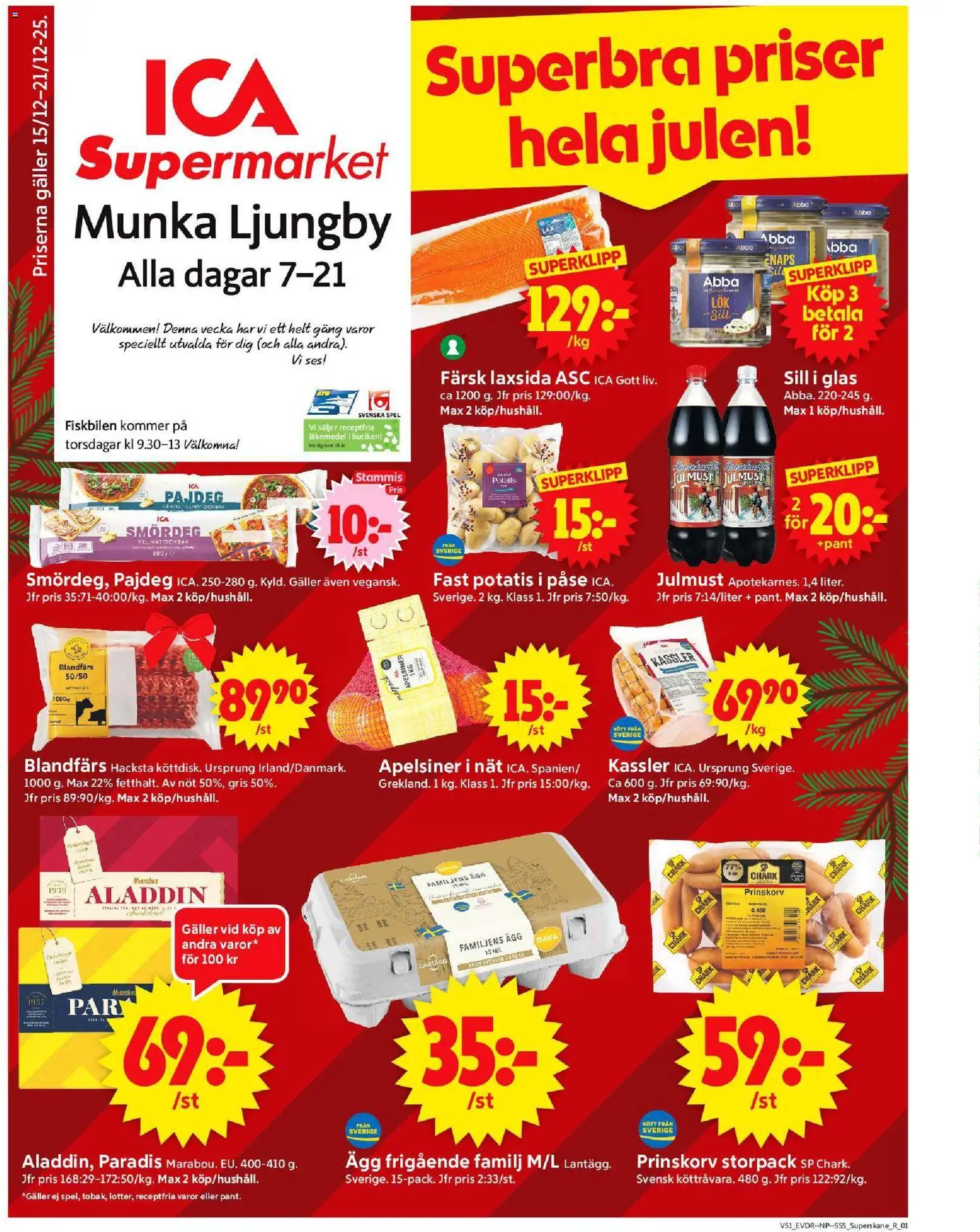 Förhandsgranska reklamblad Munka-Ljungby från butik ICA Supermarket gäller från 15/12/2025
