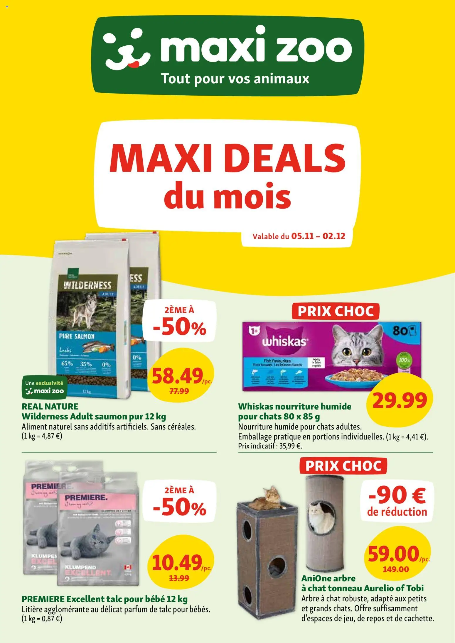 Voorbeeld van Publicité van winkel Maxi Zoo geldig vanaf 05/11/2025
