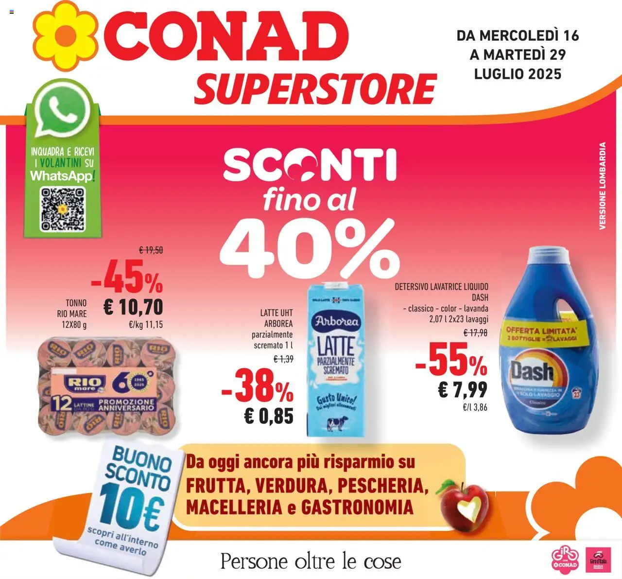 Volantino Conad valido da 16/07/2025 numero di pagina 1