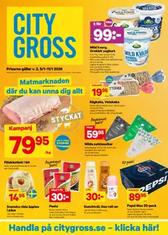 Förhandsgranska reklamblad Aktuella reklamblad City Gross från butik City Gross gäller från 05/01/2026