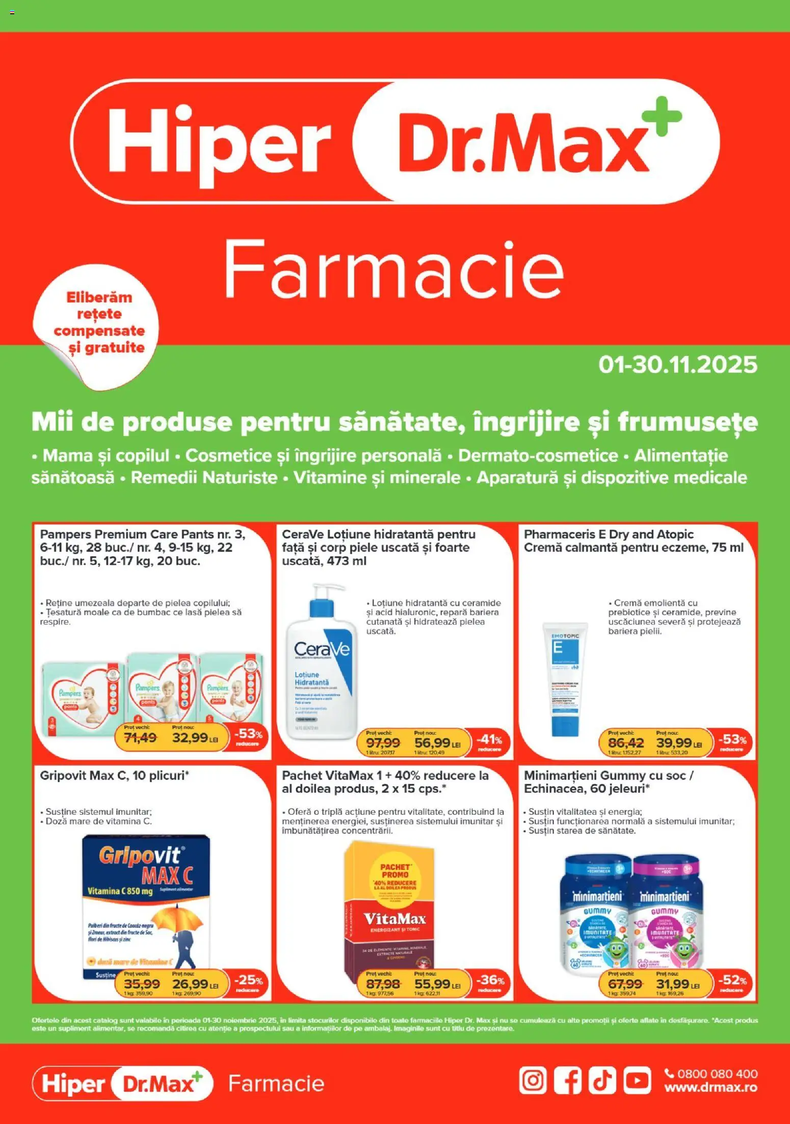 Previzualizarea de cataloage: Dr.Max Catalog - Hiper-farmacii valabil de la 01.11.2025