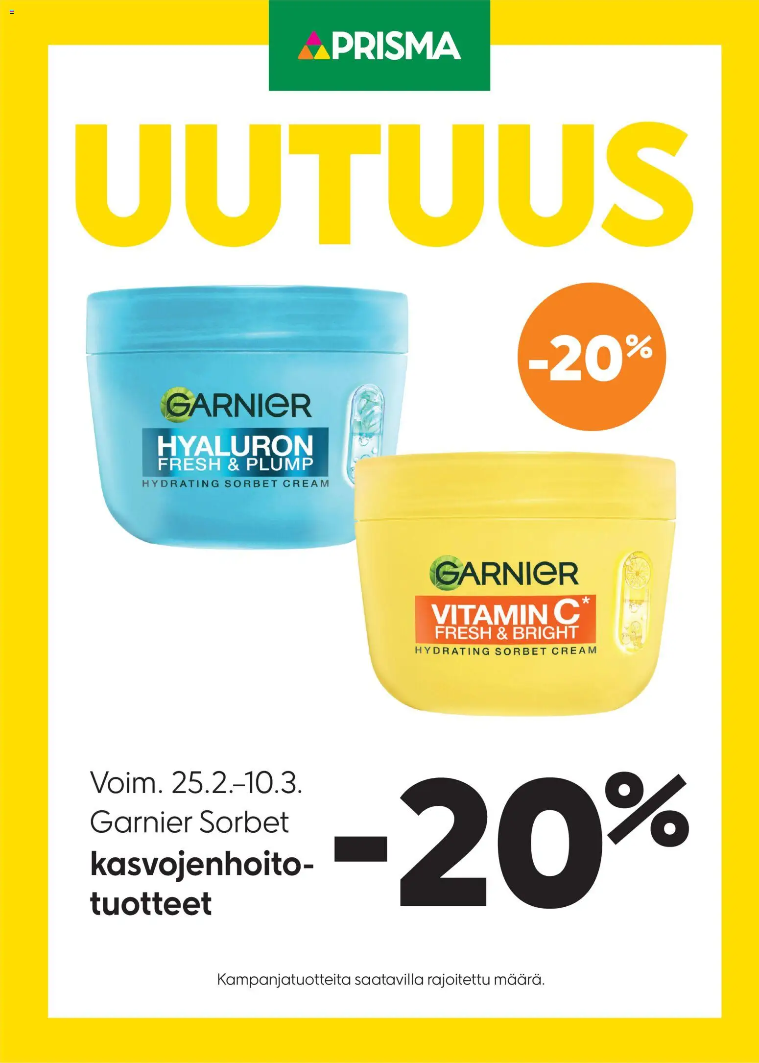 Kaupan Prisma Tarjoukset Garnier Sorbet esikatselu, voimassa 25/02/2026