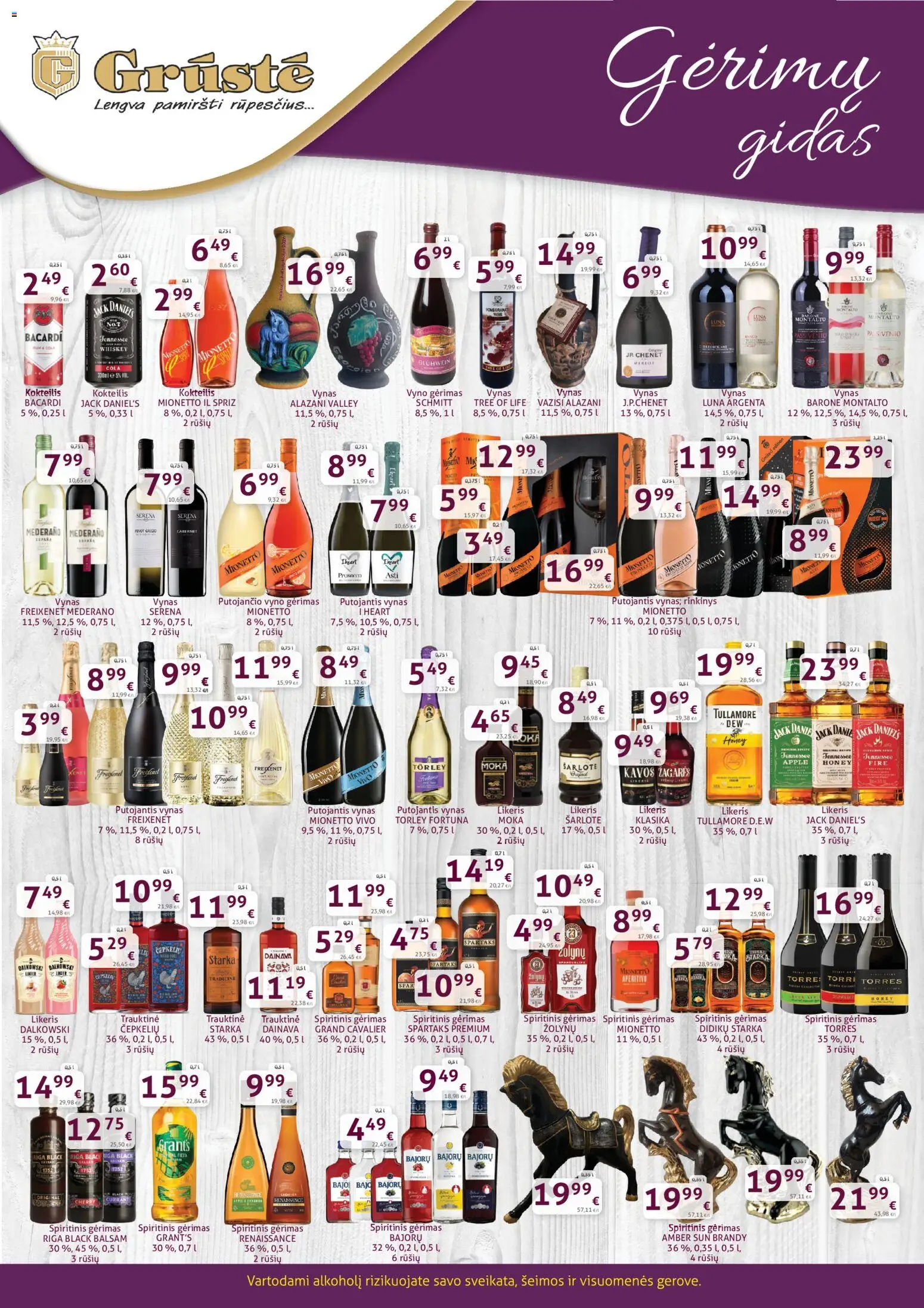 GRUSTE parduotuvės leidinio Leidinys - Gėrimų gidas galiojančio nuo 2025.11.01 peržiūra