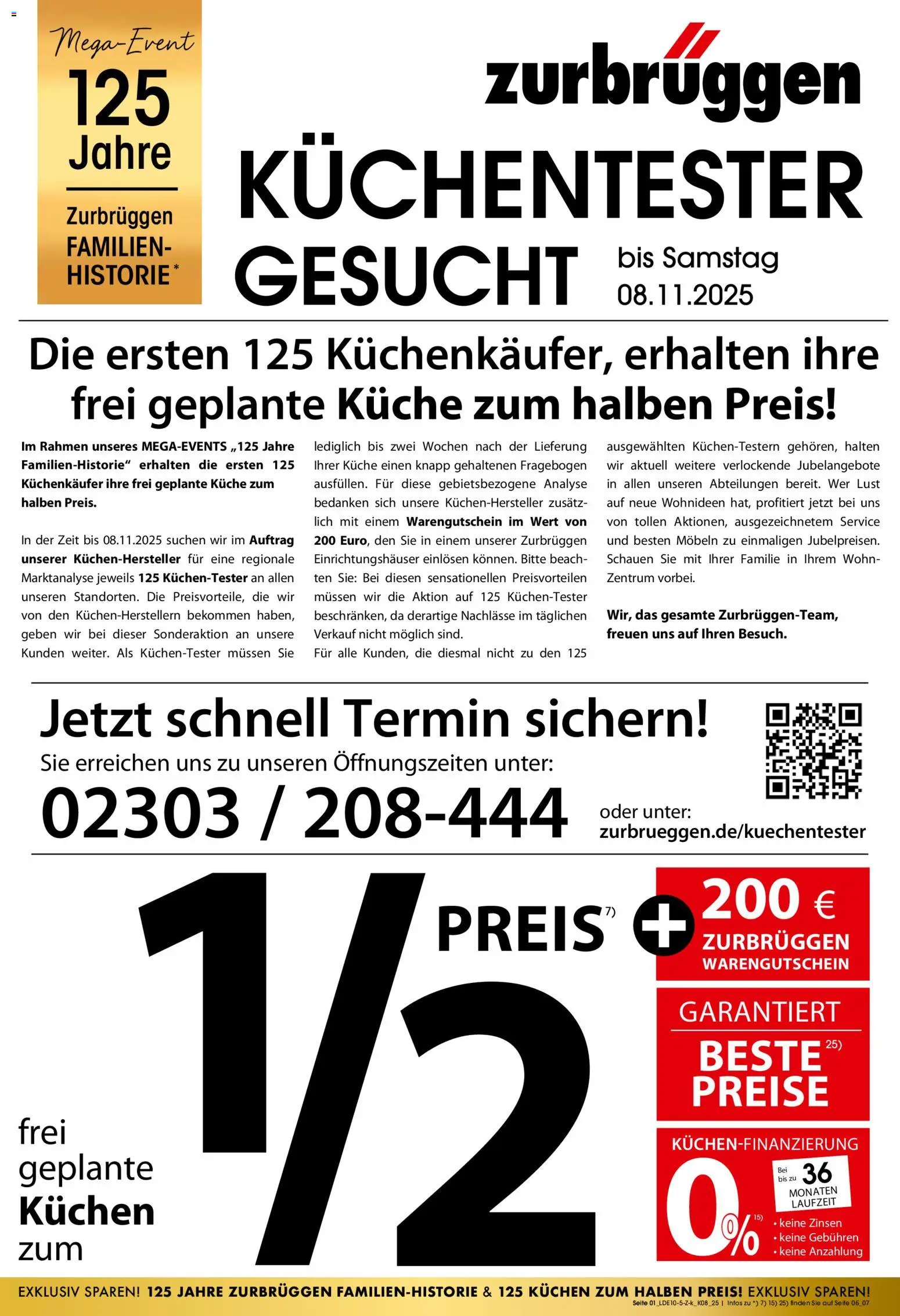 Zurbrüggen Küchentester gesucht (vom 25.10.2025 - 08.11.2025)