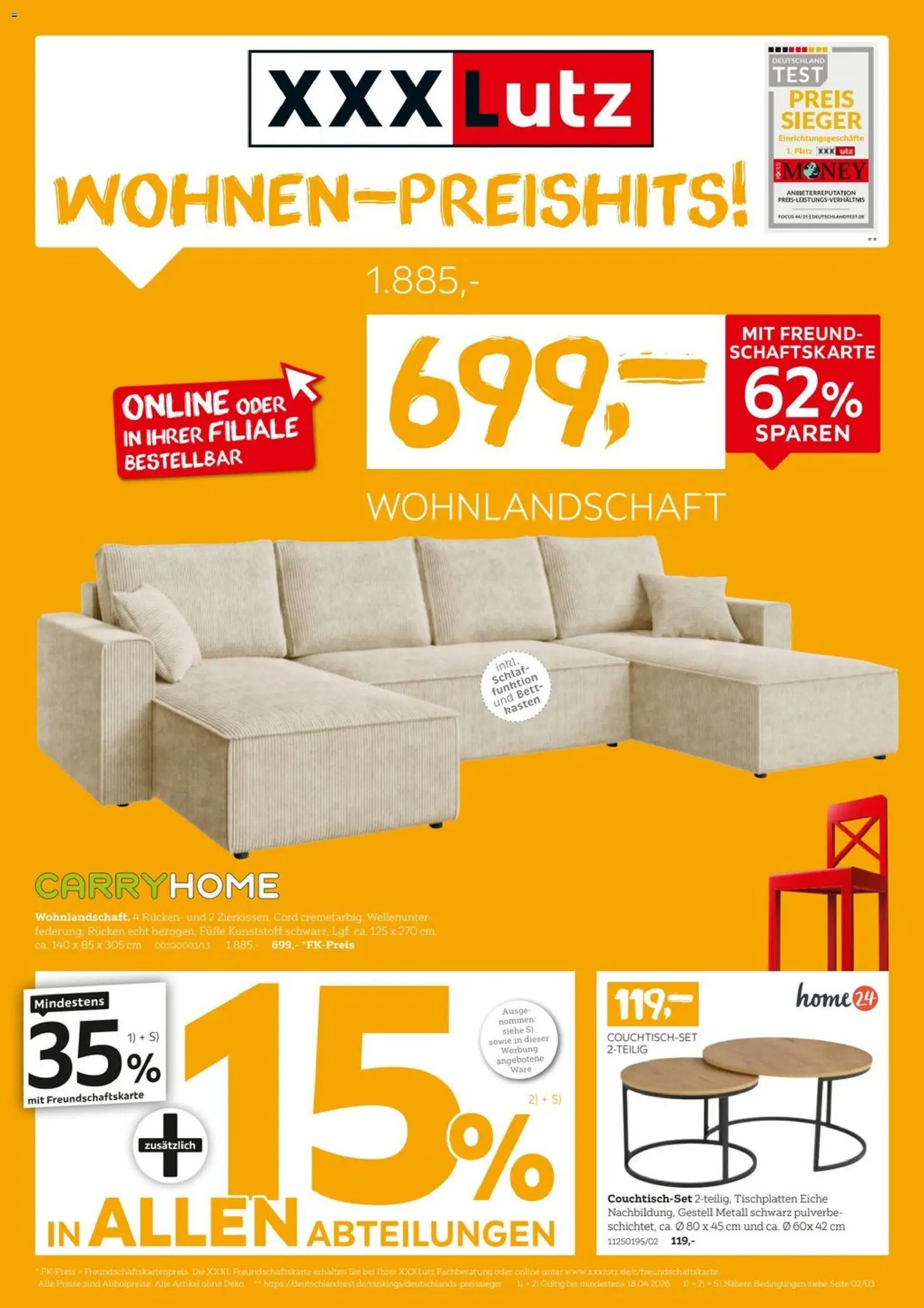 Vorschau von dem Prospekt des Geschäftes XXXLutz, gültig ab dem 04.04.2026