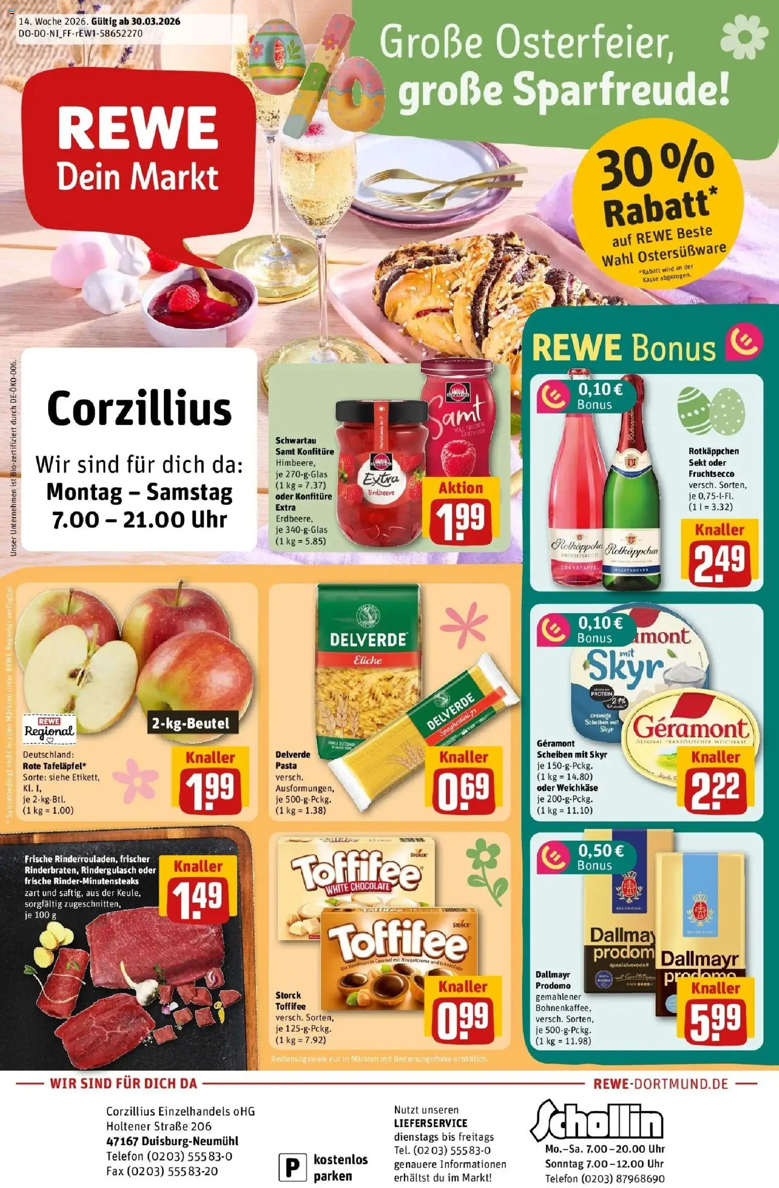 Vorschau von dem Prospekt des Geschäftes Rewe, gültig ab dem 30.03.2026