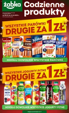 Pogląd gazetki "Codzienne produkty" ze sklepu Żabka ważnej od 08.10.2025