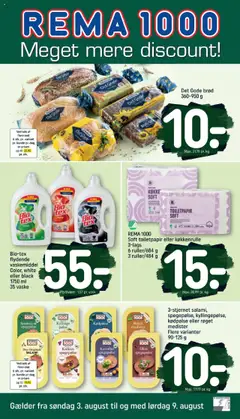Eksempel på tilbudsavis Tilbudsavis fra butik Rema 1000 gyldig fra 03/08/2025