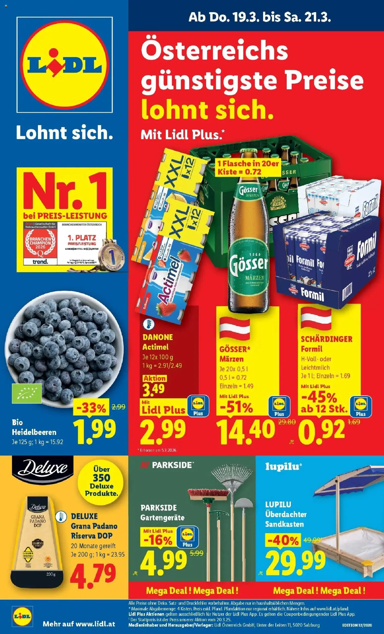 Vorschau der Angebote: Lidl Lidl Flugblatt - Wien, Langenzersdorf, Zwettl gültig ab 19.03.2026