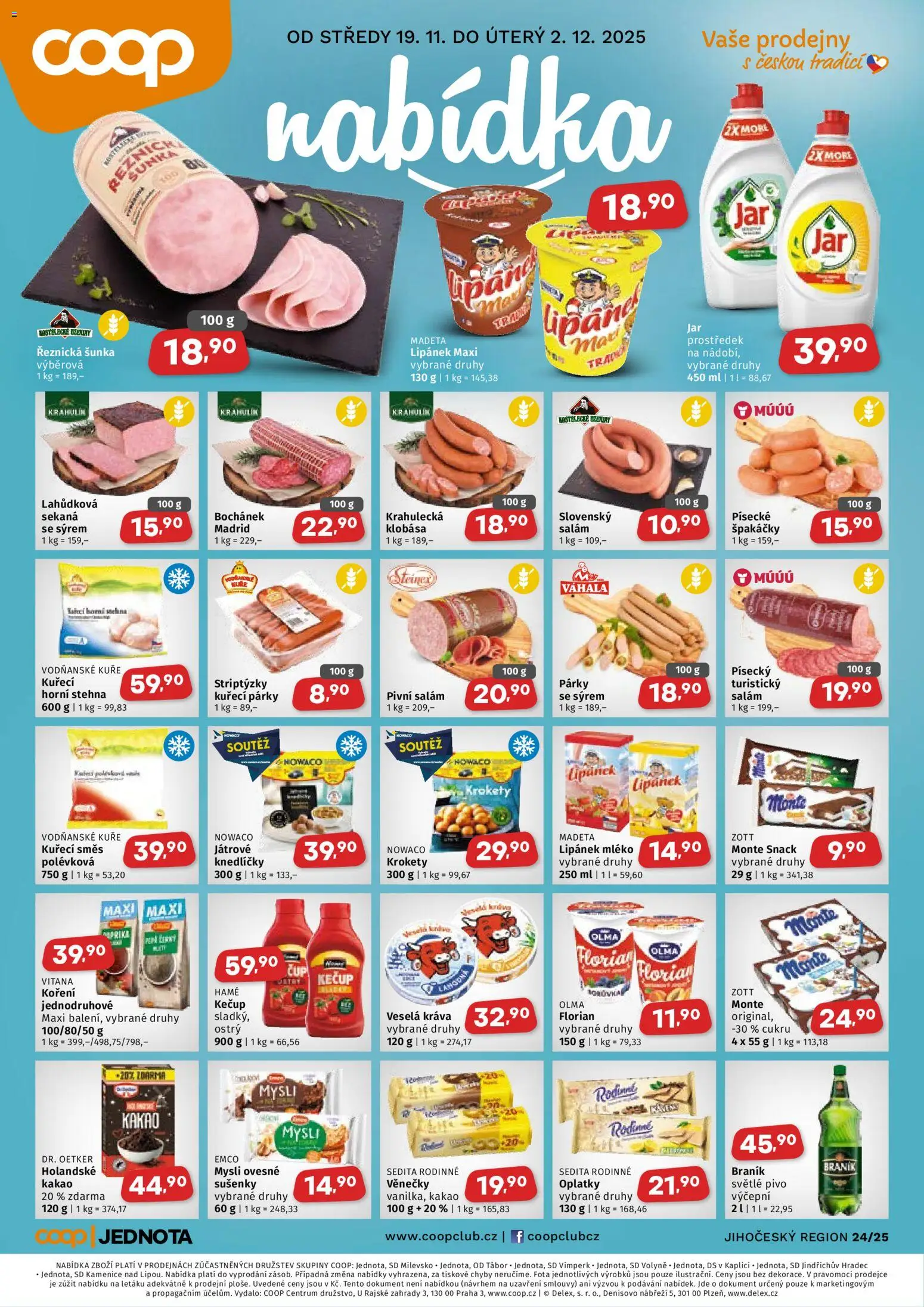 Náhled nabídky: Coop Leták - Jihočeský region platný od 19.11.2025