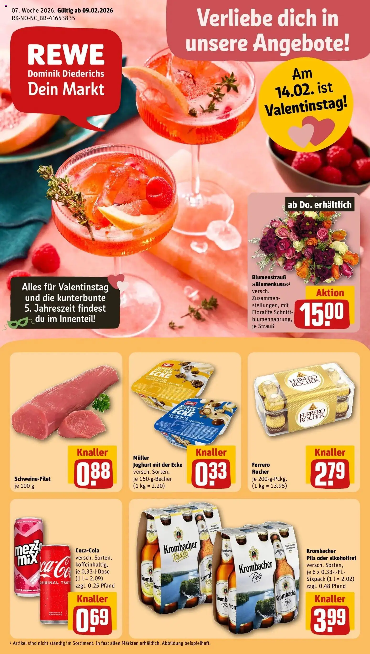 Vorschau von dem Prospekt des Geschäftes Rewe, gültig ab dem 09.02.2026