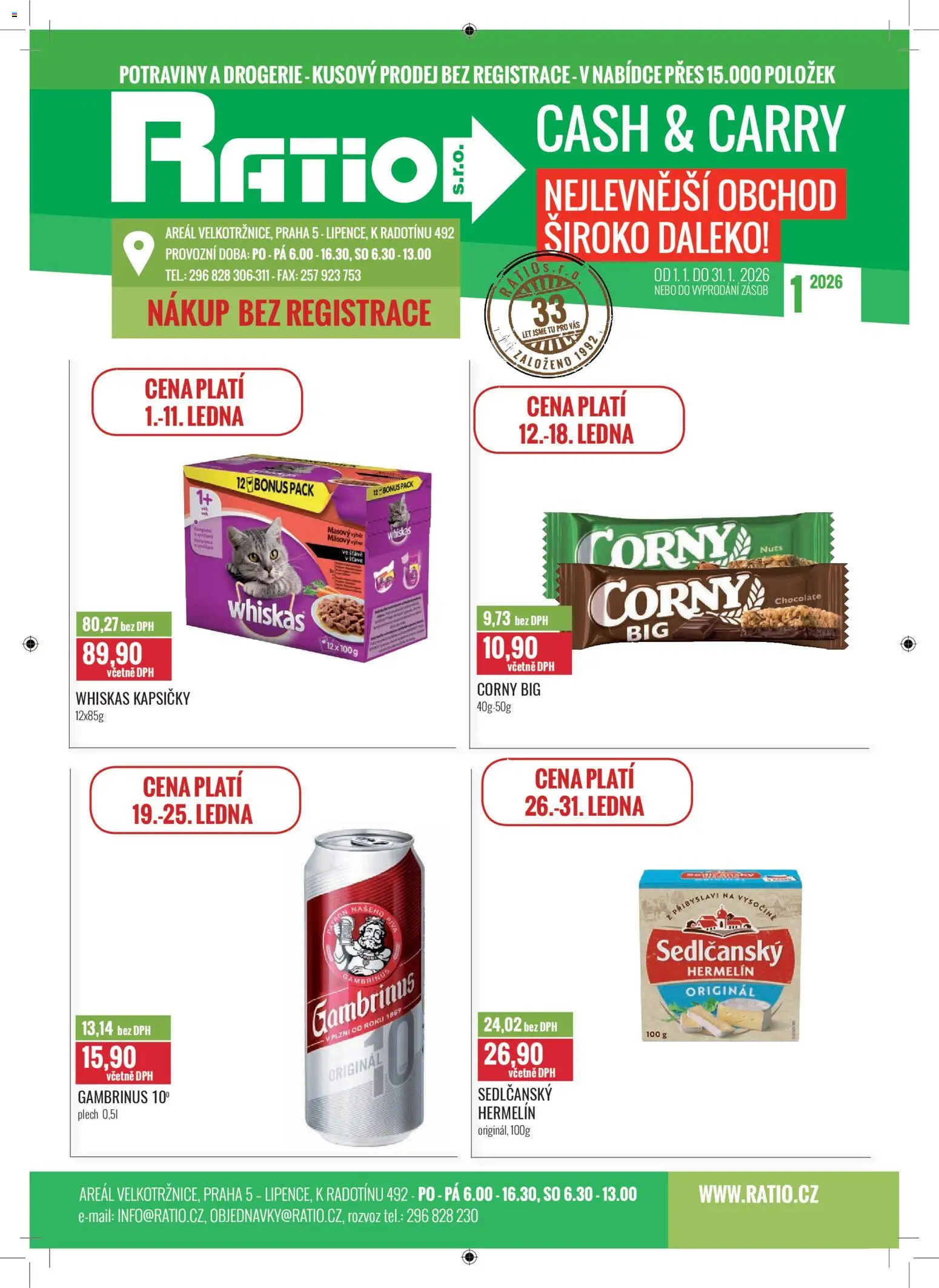 Náhled nabídky: Ratio Leták platný od 01.01.2026