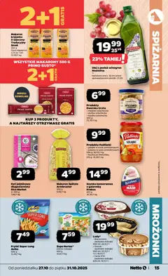 Pogląd gazetki "Gazetka spożywcza" ze sklepu Netto ważnej od 27.10.2025 | Strona: 15