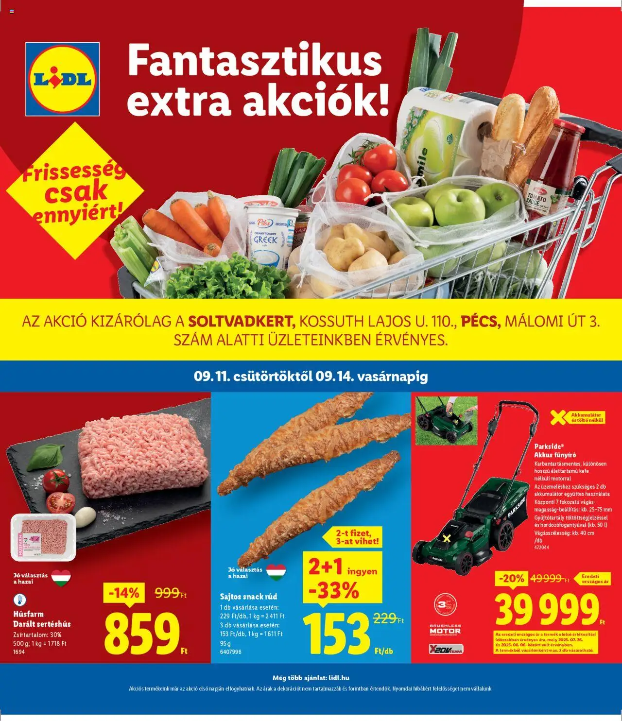Lidl aktuális szórólap, érvényes 2025.09.11.-től - 1 oldal