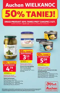 Pogląd gazetki "Auchan gazetka - Wielkanoc 50% Taniej" ze sklepu Auchan ważnej od 26.03.2026