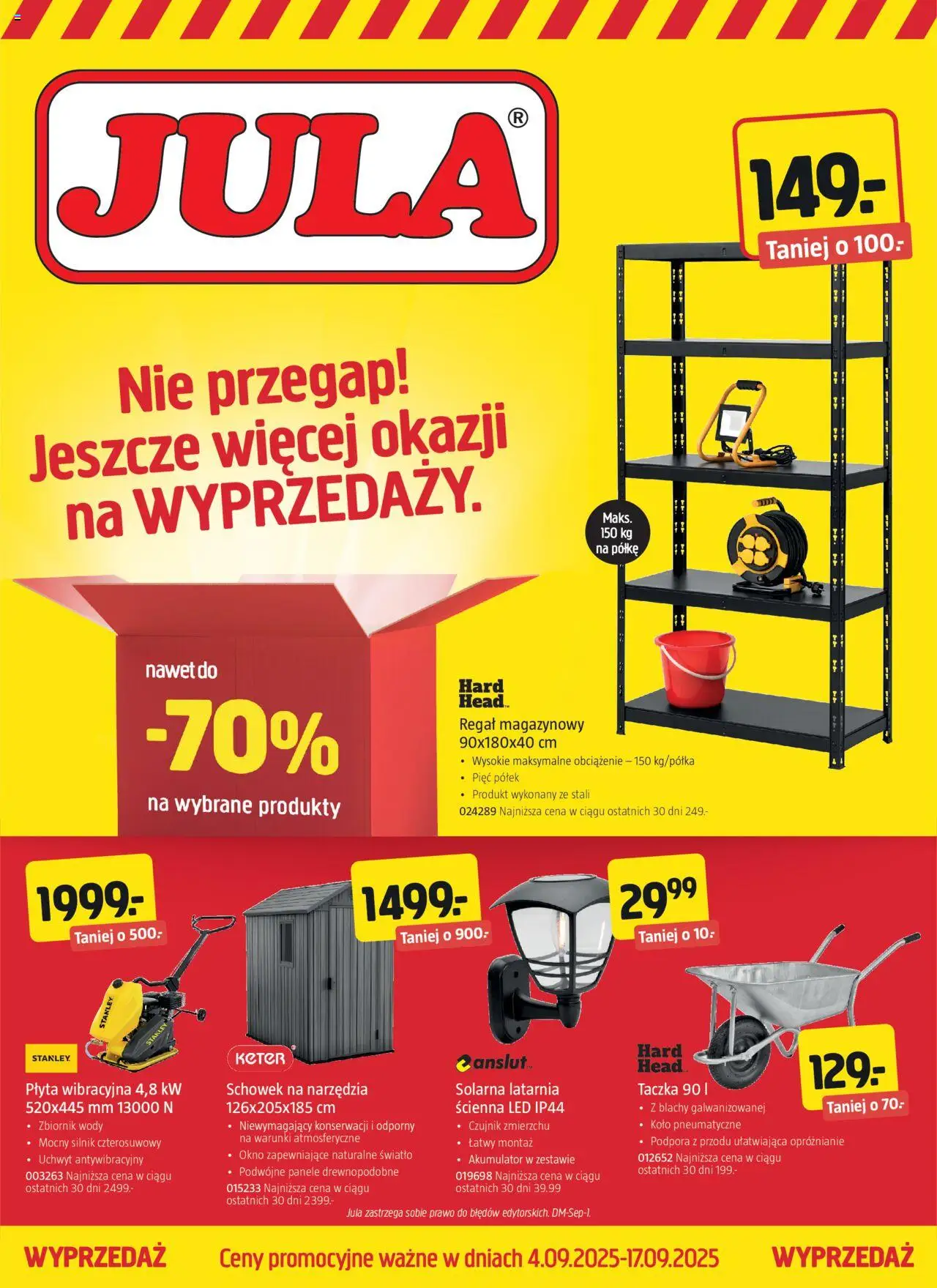 Jula Gazetka od 04.09.2025 - Nowa Gazetka - Numer strony 1