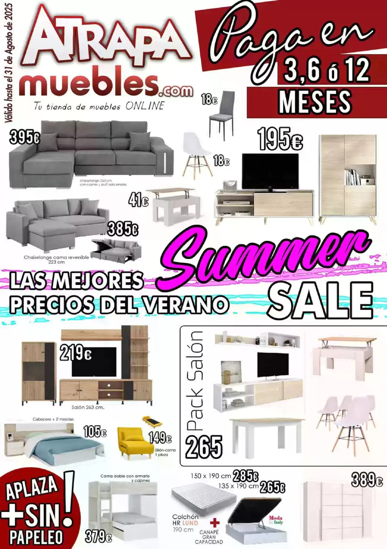 Atrapa Muebles Folleto > 01/08 - 31/08/2025 > Ofertas