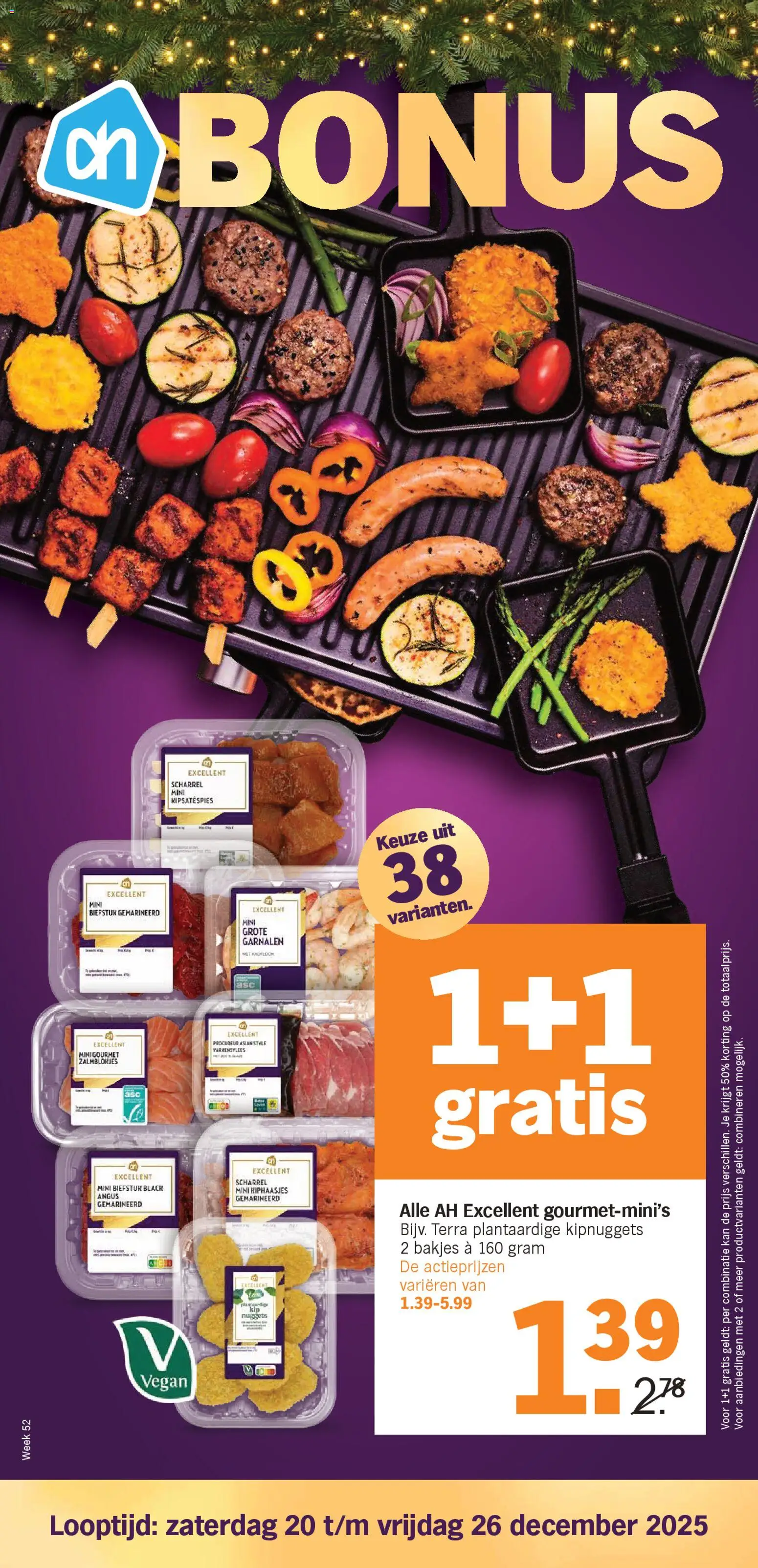Voorbeeld van Bonus week 52 van winkel Albert Heijn geldig vanaf 20-12-2025