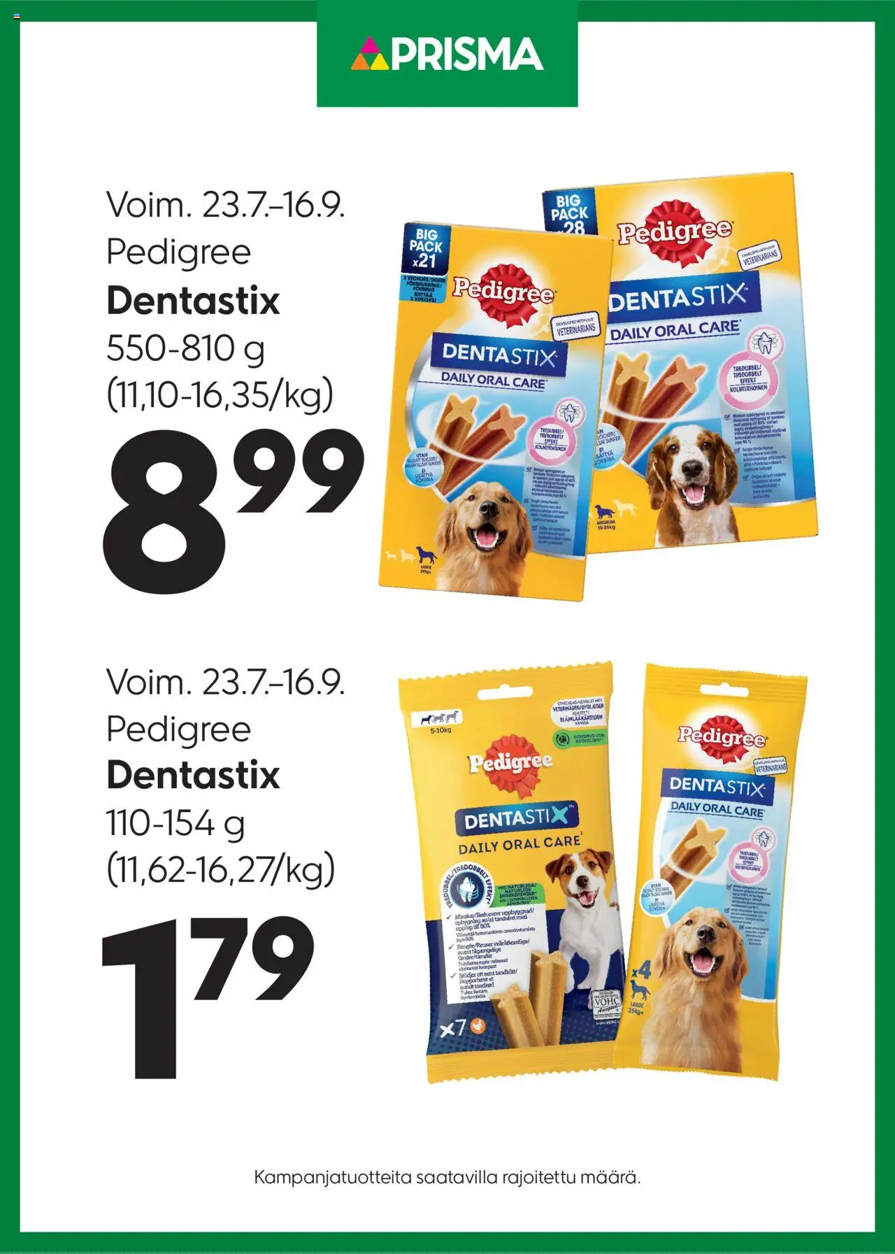 Prisma-kaupan Tarjoukset Dentastix voimassa 23/07/2025 - Sivulla 1