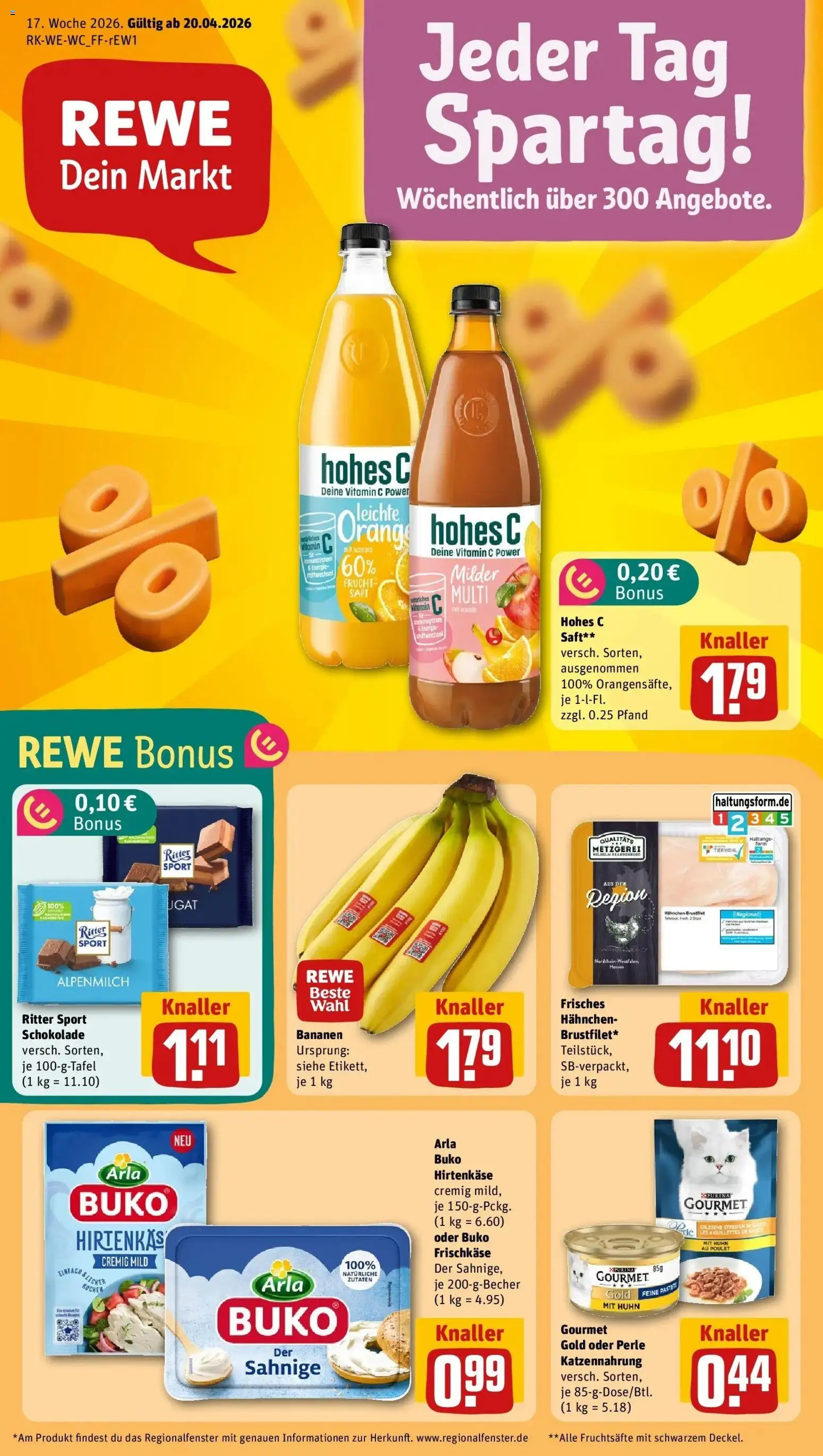 Vorschau von dem Prospekt des Geschäftes Rewe, gültig ab dem 20.04.2026