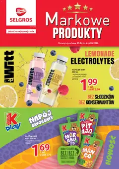 Pogląd gazetki "Selgros cash&carry gazetka - Markowe produkty" ze sklepu Selgros cash&carry ważnej od 23.04.2026