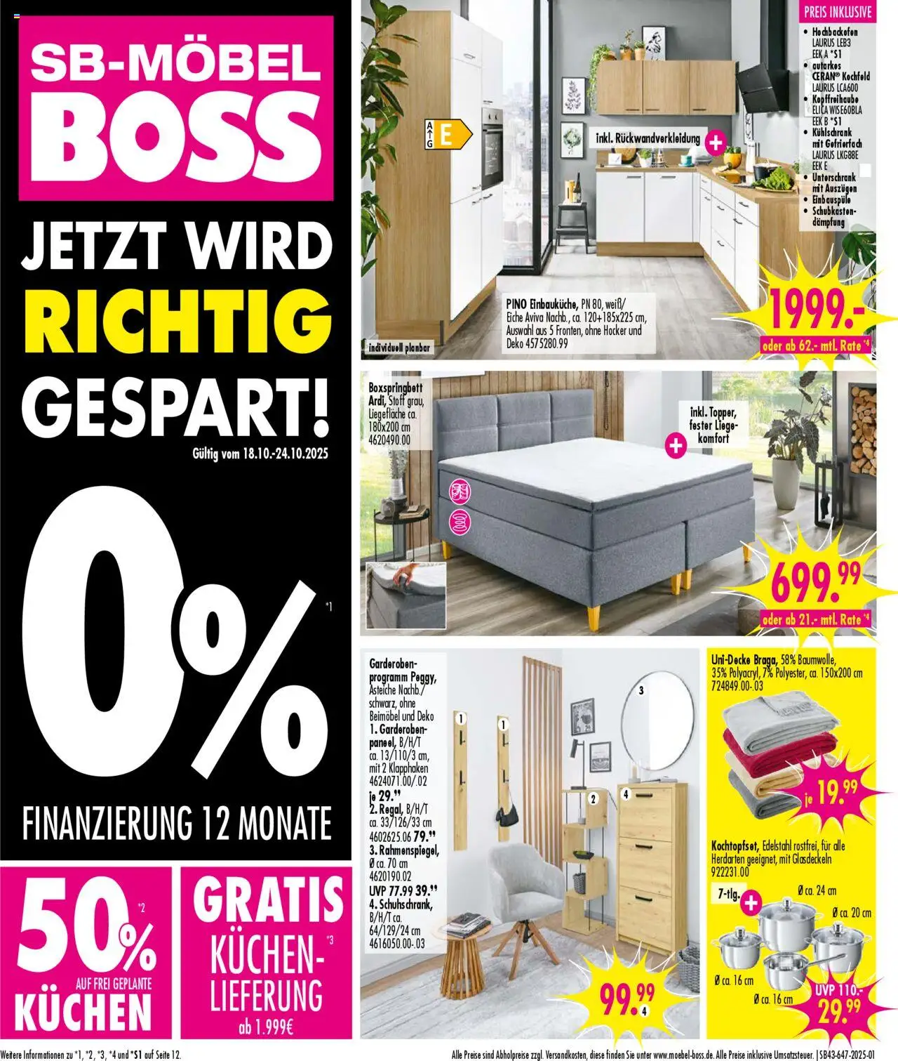 SB Möbel Boss Prospekt Neubrandenburg (vom 18.10.2025 - 24.10.2025)