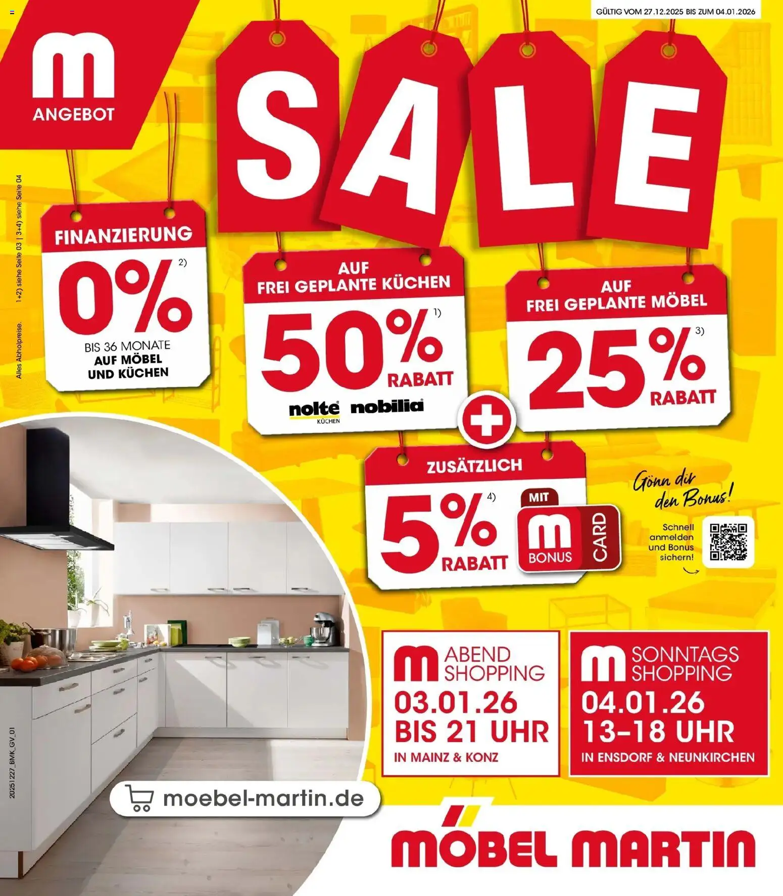 Vorschau von dem Prospekt des Geschäftes Möbel Martin, gültig ab dem 27.12.2025