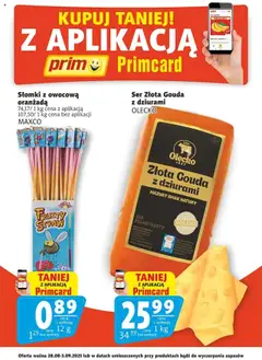 Pogląd gazetki "Promocje Primcard" ze sklepu Prim Market ważnej od 28.08.2025