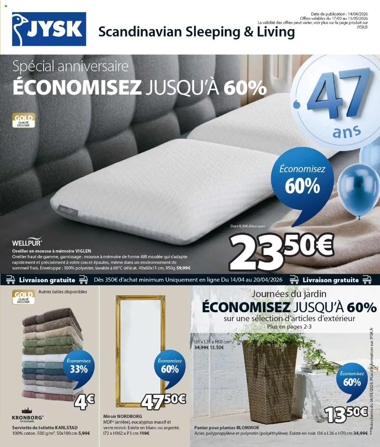 Prévisualisation de Jysk prospectus du magasin Jysk formulaire valide 14/04/2026