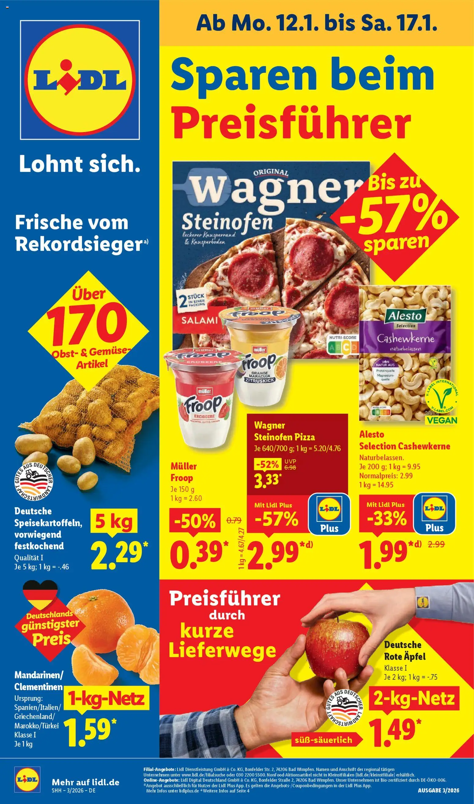 Vorschau von dem Prospekt des Geschäftes Lidl, gültig ab dem 12.01.2026