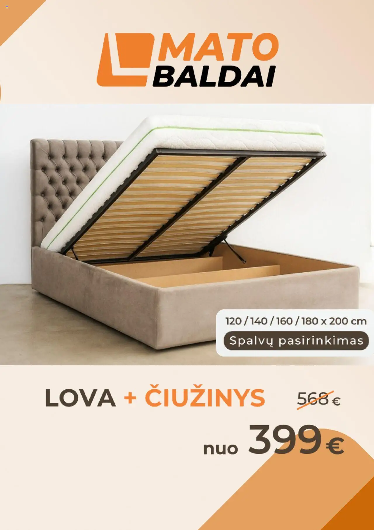 Mato Baldai Plius leidinys galioja nuo 2025.08.05 – puslapio numeris 1 - Lova, Čiužinys