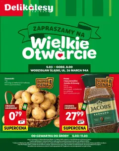 Pogląd gazetki "Delikatesy Centrum Gazetka Wodzisław Śląski Otwarcie" ze sklepu Delikatesy Centrum ważnej od 05.03.2026