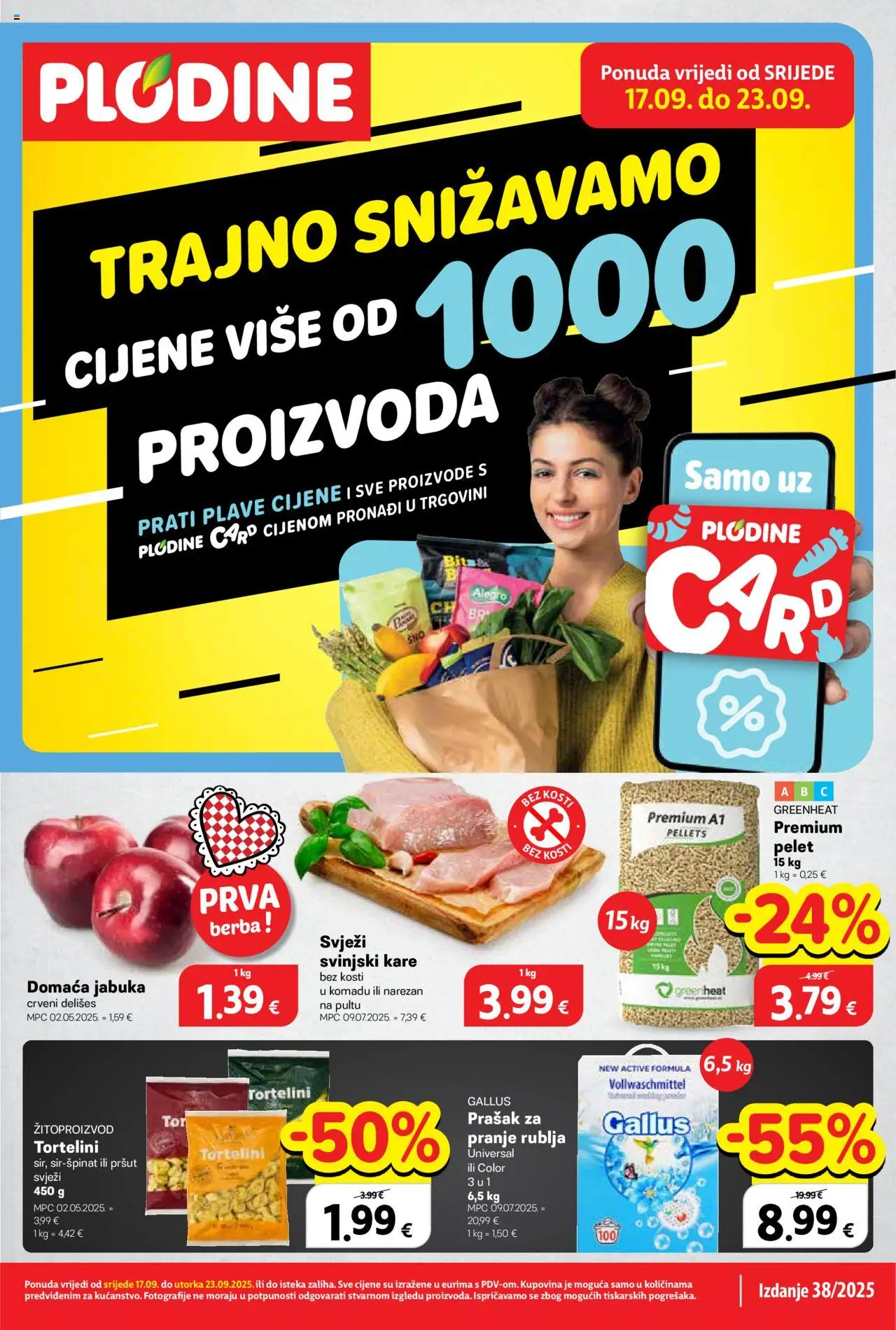 Pregled letka Katalog trgovine Plodine vrijedi od 17.09.2025 - Jabuka, Pršut, Svinjski kare