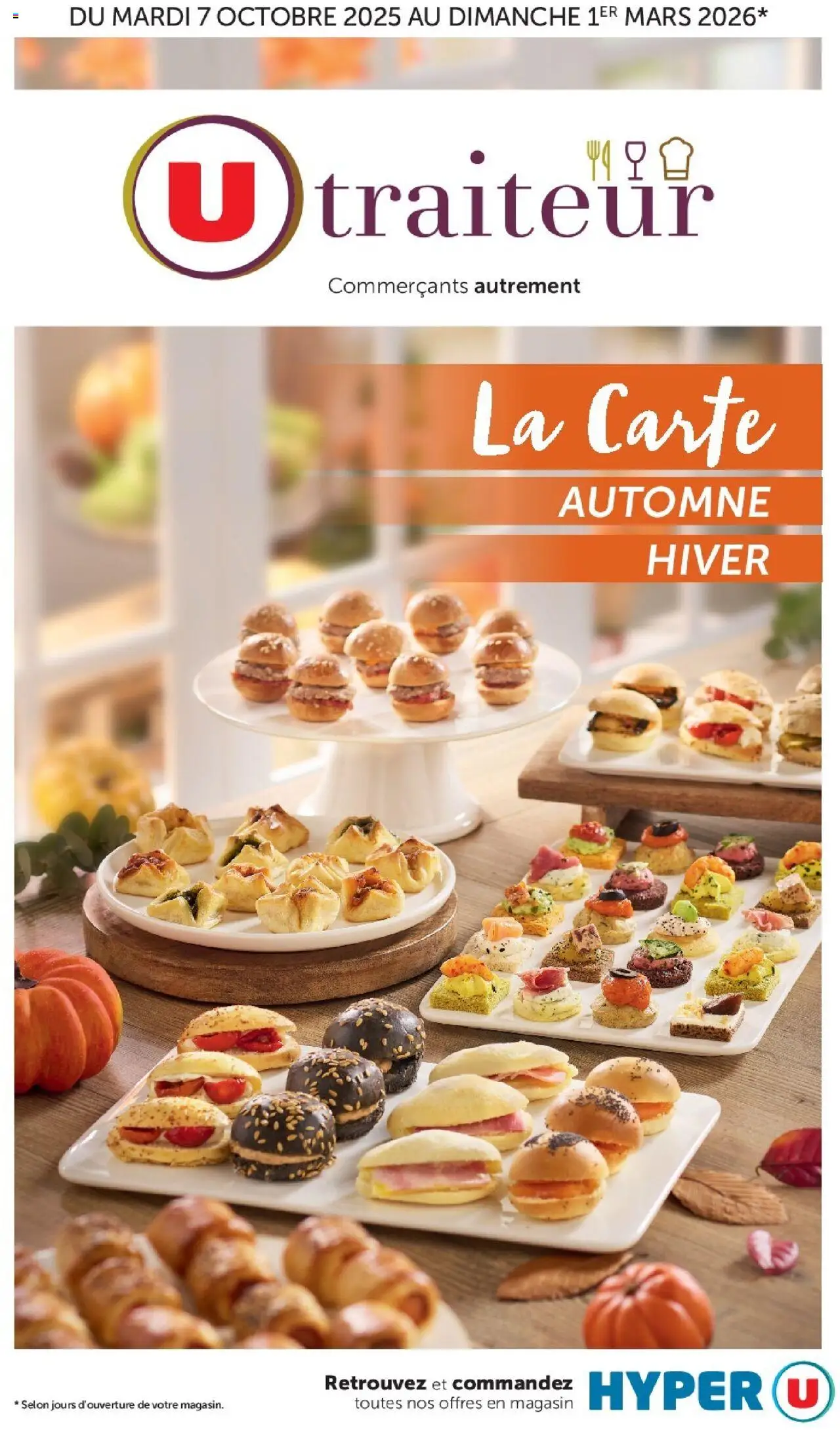 La carte Automne Hiver de la boutique Hyper U valable du 07/10/2025 - Page numéro 1