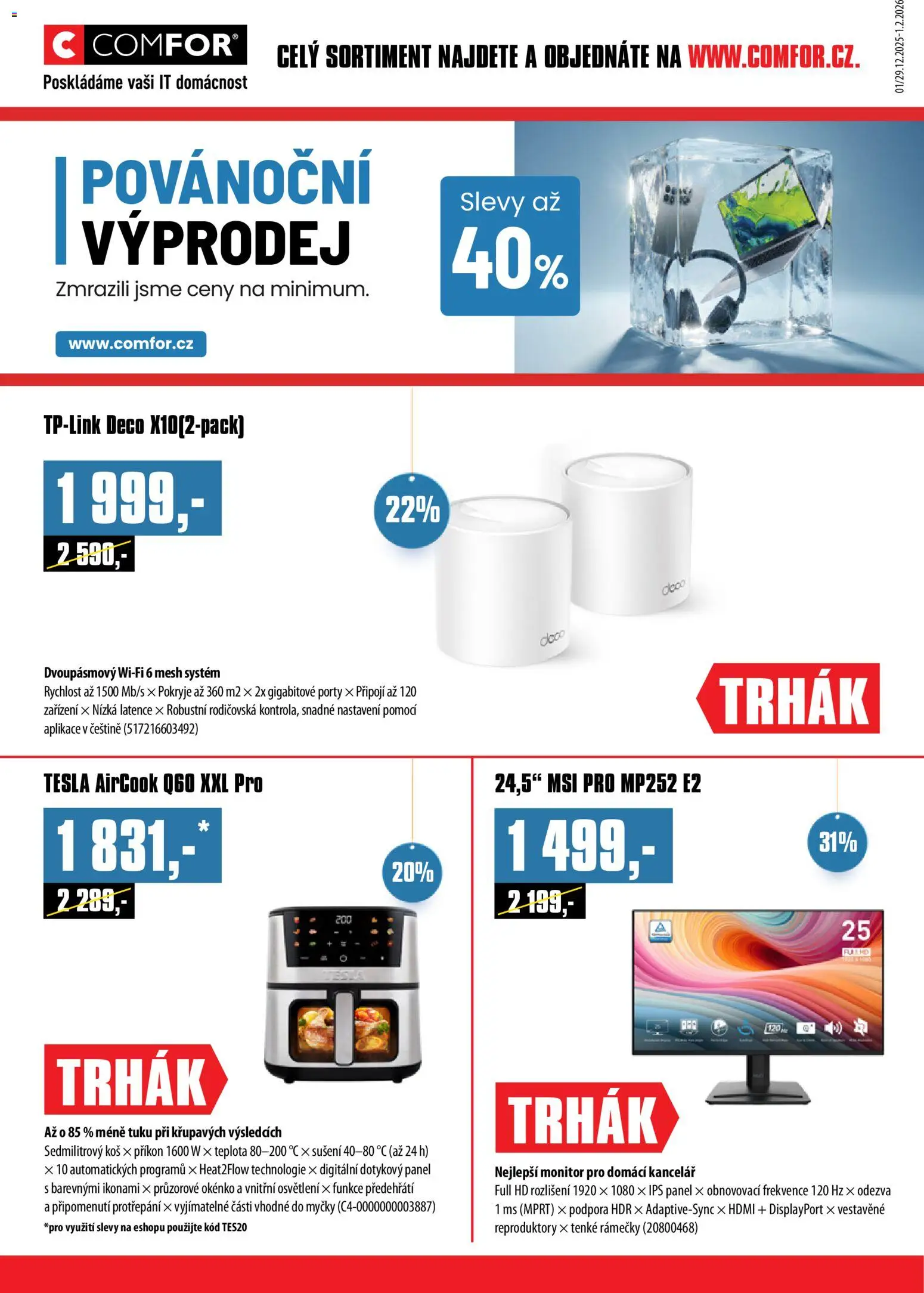 Náhled nabídky: Comfor Leták platný od 02.01.2026