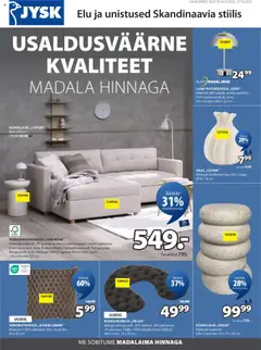 JYSK kliendilehe eelvaade alates 2025.10.14